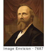 #7687 Image Of President Rutherford Birchard Hayes In 1877