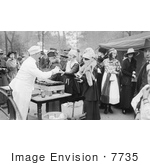 #7735 Image Of A Man Serving Hot Dogs