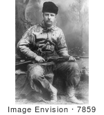 #7859 Picture Of Theodore Roosevelt Holding A Rifle