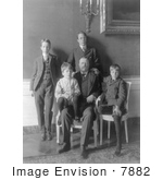 #7882 Picture of Theodore Roosevelt and His 4 Sons by JVPD