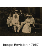 #7957 Picture of Edith Kermit Carow and Teddy Roosevelt With Children by JVPD