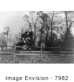 #7982 Picture of Roosevelt and Horse Jumping by JVPD