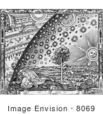 #8069 Picture Of A Man Peering Through Universe