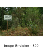 #820 Photography Of A Pet Abandonment Sign In A Forest
