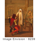 #8239 Photo Of A Nun And Painter