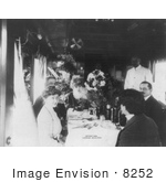 #8252 Picture Of Sarah Bernhardt In Dining Car