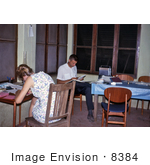 #8384 Picture Of People At A Refugee Camp Office During The Nigerian-Biafran War - 1968
