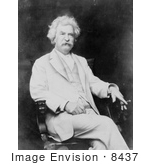 #8437 Picture Of Mark Twain In 1907