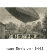#8443 Picture Of An Airship In Paris