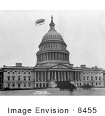 #8455 Picture of an Airship Over US Capitol by JVPD