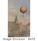 #8472 Picture Of A Balloon Over Town Square