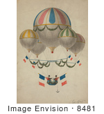 #8481 Picture Of An Air Balloon With 5 Balloons