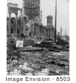 #8503 Picture of an Artist Painting after the San Francisco Earthquake by JVPD