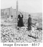 #8517 Picture of a Man and Woman in Rubble by JVPD