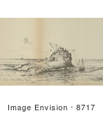#8717 Picture Of The Construction Of Tillamook Rock Lighthouse