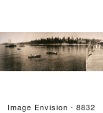 #8832 Picture of a Train and Tourists at Lake Tahoe by JVPD