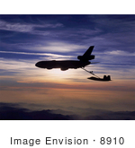 #8910 Image Of A Kc-10 Extender Refueling A F-22 Raptor