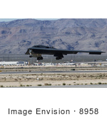 #8958 Picture Of A Landing B-2 Bomber