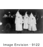 #9122 Picture of Three KKK Members in a Parade by JVPD