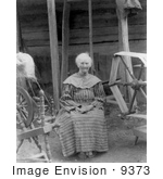 #9373 Picture Of A Woman And A Spinning Wheel