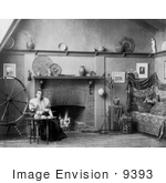 #9393 Picture Of Frances Benjamin Johnston With Spinning Wheel