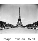 #9750 Picture Of The Park And Eiffel Tower