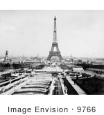 #9766 Picture Of The Champ De Mars With The Eiffel Tower In 1889