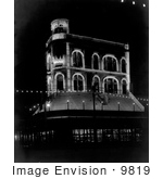 #9819 Picture Of A Chess Club Building At Night New Orleans