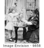 #9858 Picture Of Girls Playing With Building Blocks