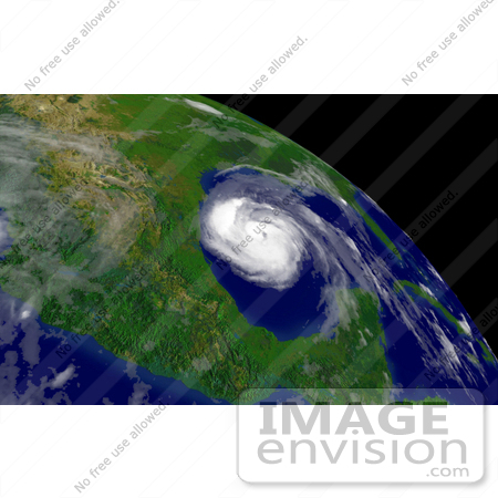 #10056 Picture of Hurricane Emily Over the Gulf of Mexico by JVPD
