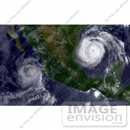 #10085 Picture of Hurricane Emily and Tropical Storm Eugene by JVPD
