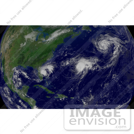 #10195 Picture of Tropical Storm Ophelia, Hurricanes Nate and Maria by JVPD