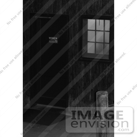#1022 Black & White Picture of a Shadow of a Woman in a Bathroom by Kenny Adams