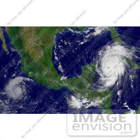 #10368 Picture of Hurricanes Ivan and Javier by JVPD