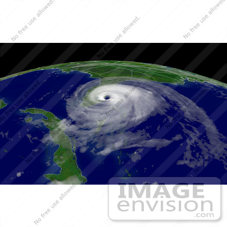 #10381 Picture of Hurricane Jeanne Over Florida by JVPD