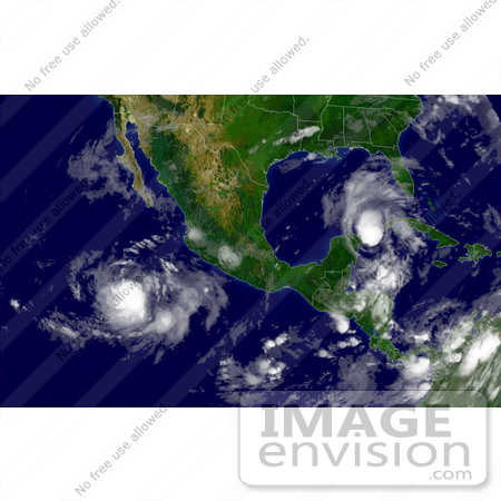 #10477 Picture of Tropical Storms Claudette and Enrique by JVPD