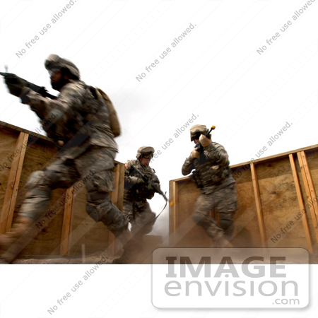 #10593 Picture of Army Soldiers During a Room Clearing Practice by JVPD