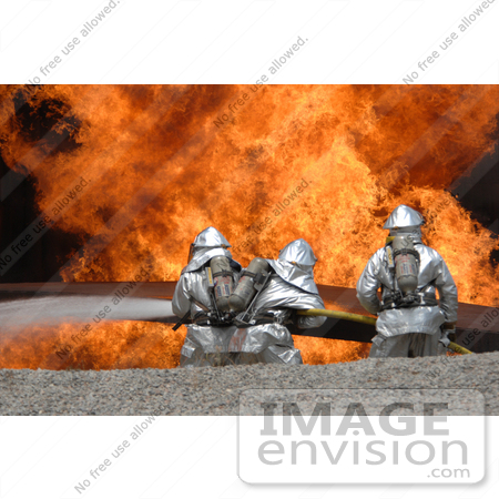 #10597 Picture of Soldiers Fighting a Fire by JVPD