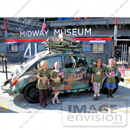 #10605 Picture of Girl Scouts and the Operation Thin Mint Volkswagen Beetle by JVPD