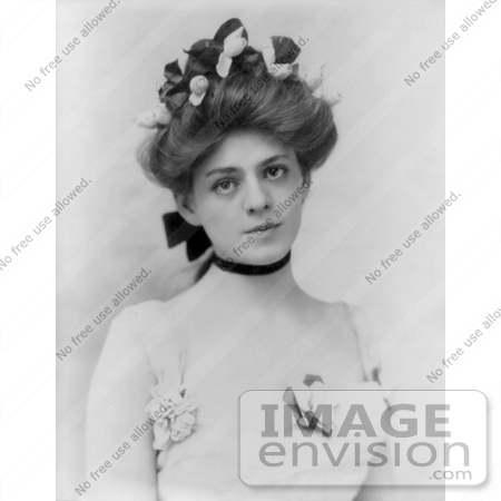 #10663 Picture of Ethel Barrymore With Floral Hair Accents by JVPD