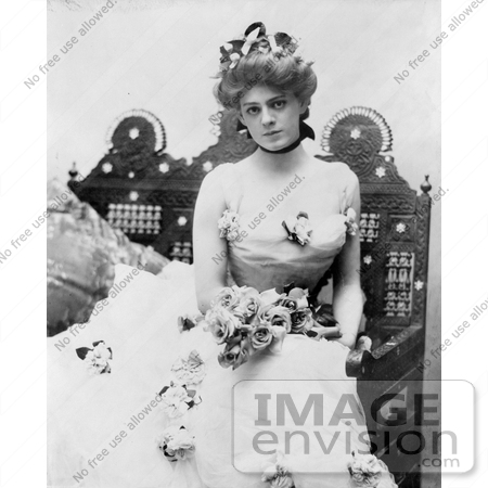 #10665 Picture of Ethel Barrymore in a Bridal Gown by JVPD