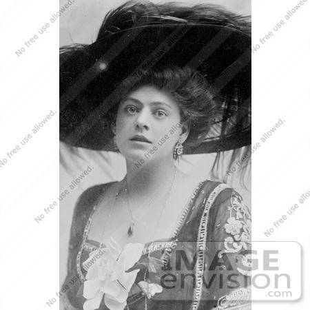 #10668 Picture of Ethel Barrymore in a Plumed Hat by JVPD