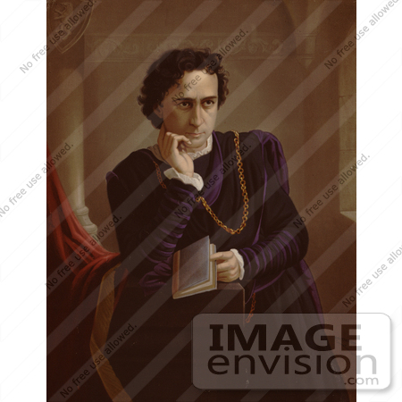 #10703 Picture of Edwin Booth as Hamlet by JVPD