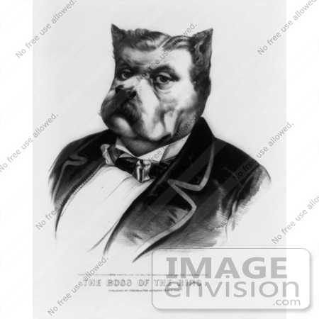 #10759 Picture of James Fisk Bulldog Caricature by JVPD