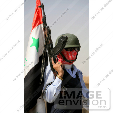 #10772 Picture of an Iraqi Policeman With Concealed Face by JVPD
