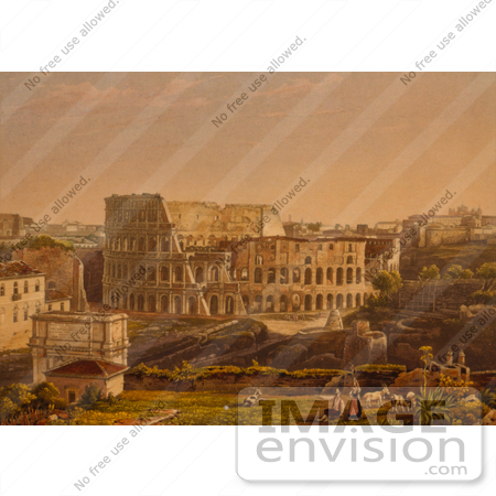#10792 Picture of the Roman Coliseum, Flavian Amphitheatre by JVPD