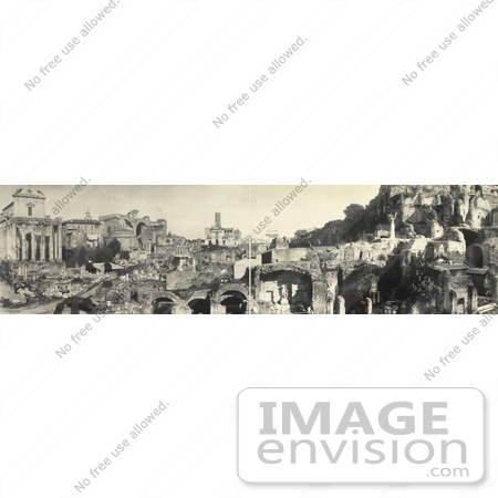 #10794 Picture of the Roman Forum and Coliseum by JVPD