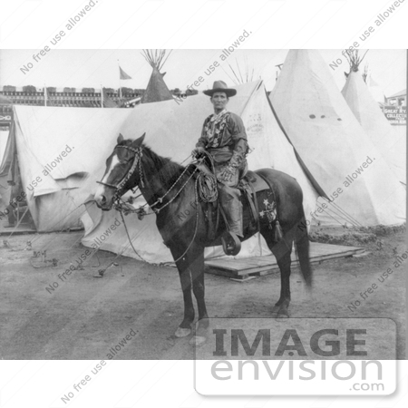 #10805 Picture of Calamity Jane on a Horse, Buffalo Bill’s Wild West Show by JVPD