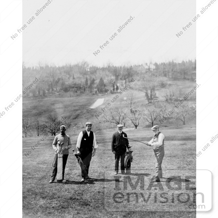 #10820 Picture of Andrew Carnegie Golfing With Friends by JVPD