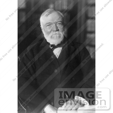 #10823 Picture of Andrew Carnegie With a Book by JVPD